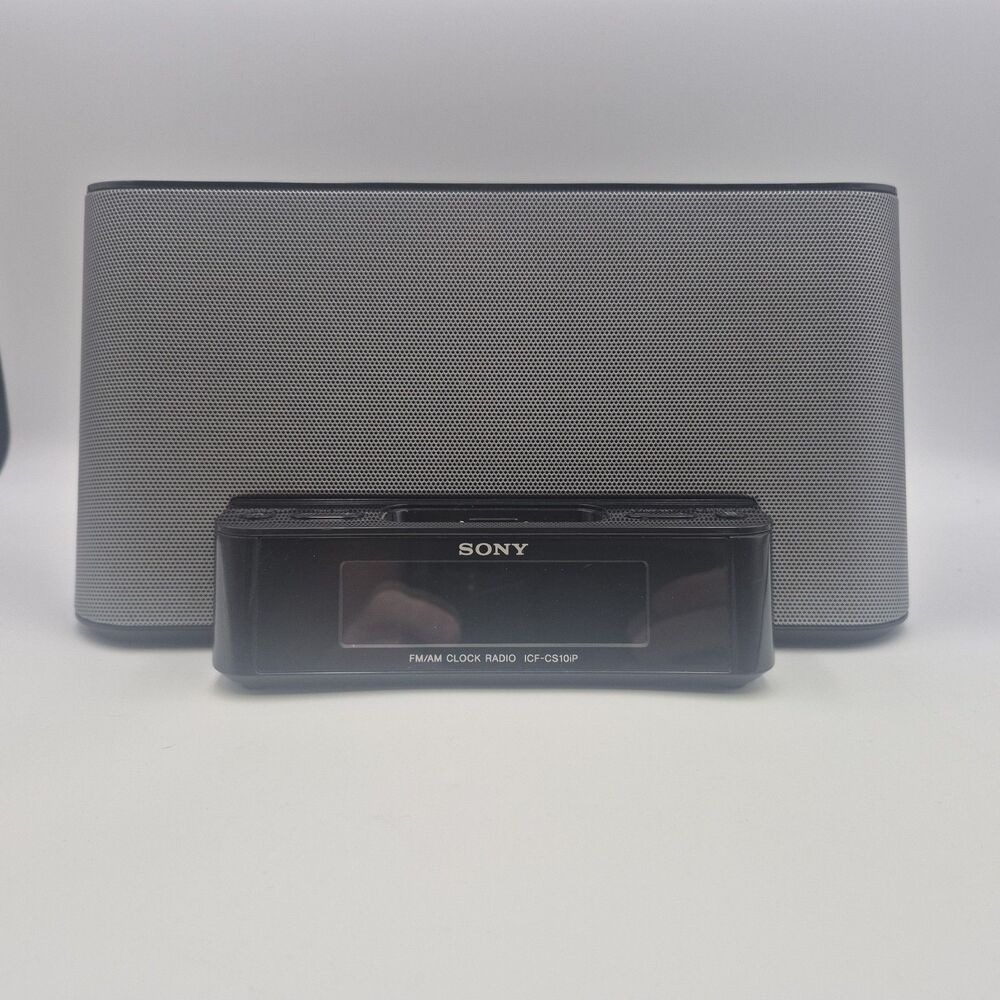 SONY ICF-CS10iP Dream Machine IPOD Dock FM/AM CLOCK RADIO Tested Working